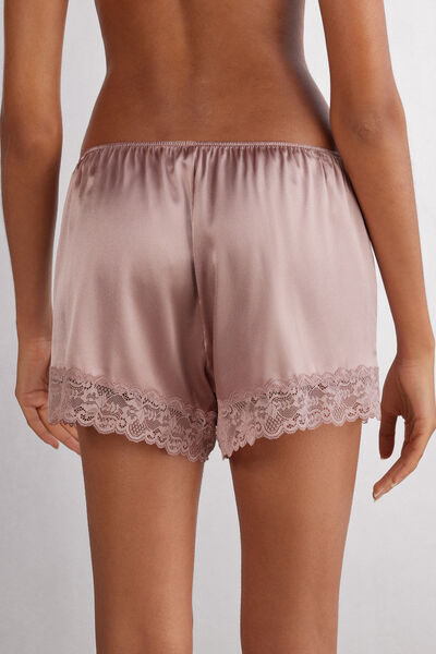 Seidenshorts mit Spitze