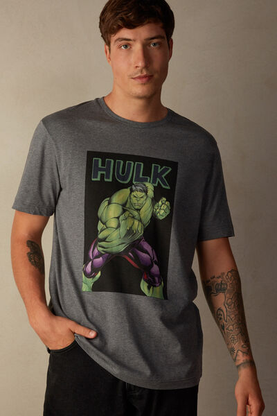 T-Shirt mit Hulk-Print