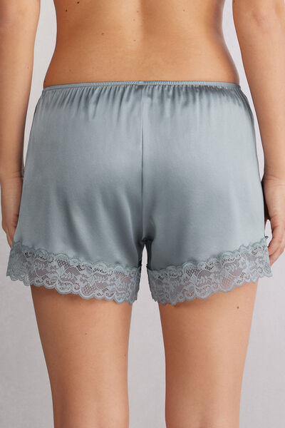 Silk Shorts with Lace
