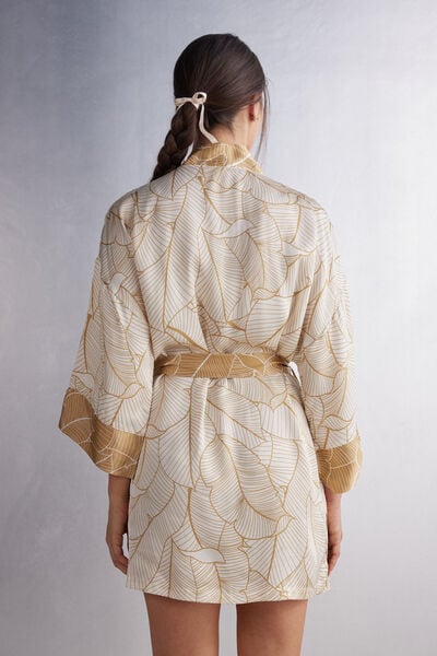 Golden Hour Saten Kimono