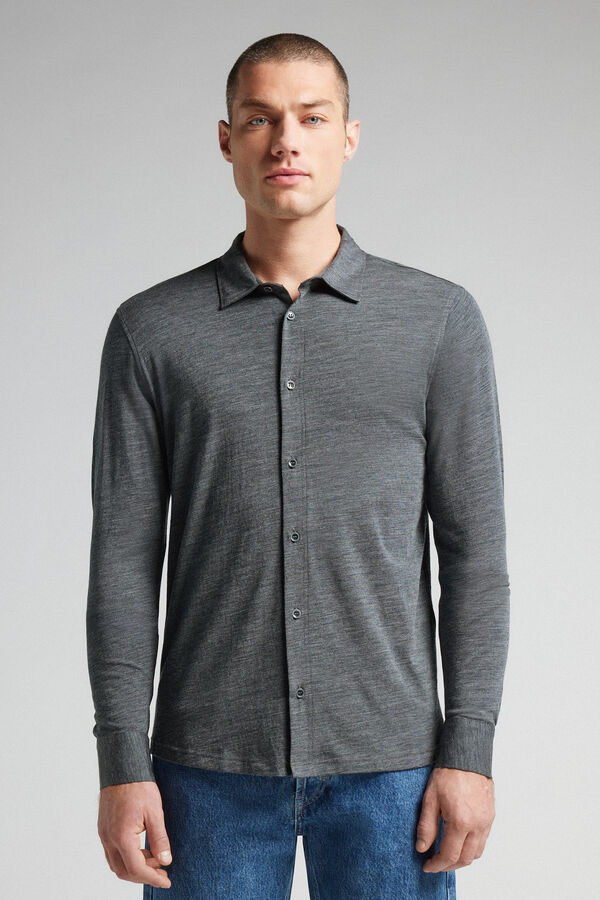 Long Sleeve Shirt in Merino Wool