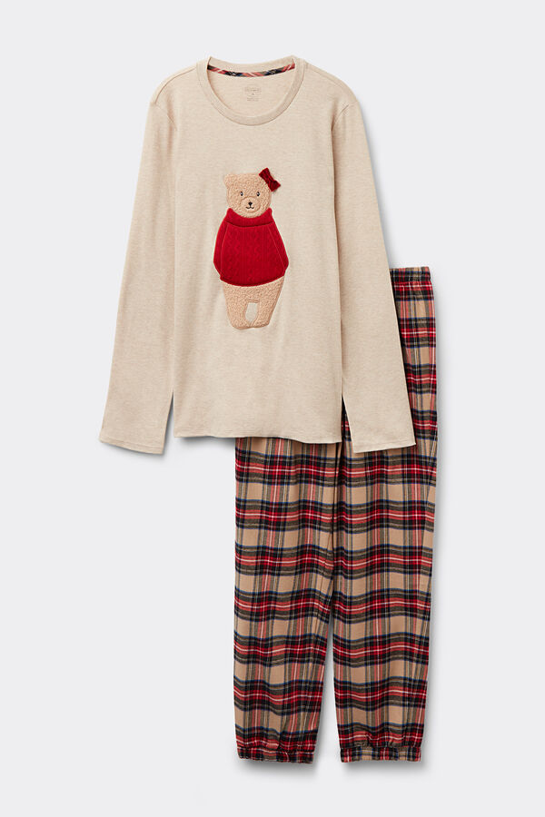 Pijama de Algodón con Osito