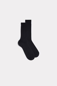 Kratke rebraste čarape od merceriziranog pamuka