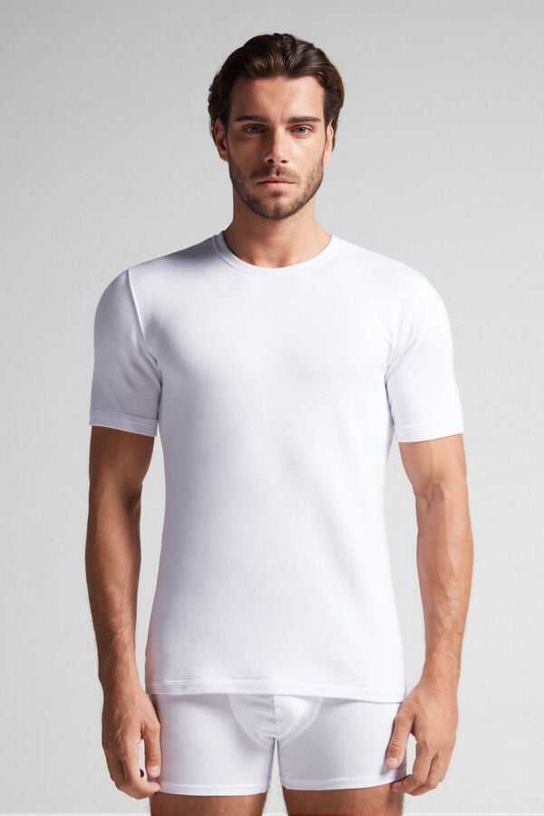 Short-Sleeve Modal-Cashmere Top