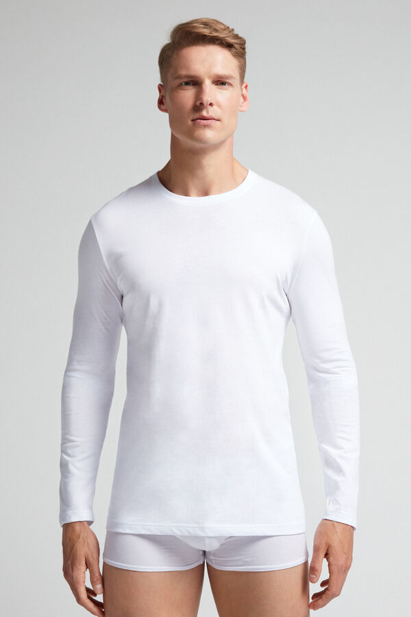 T-Shirt à Manches Longues en Coton Supima®