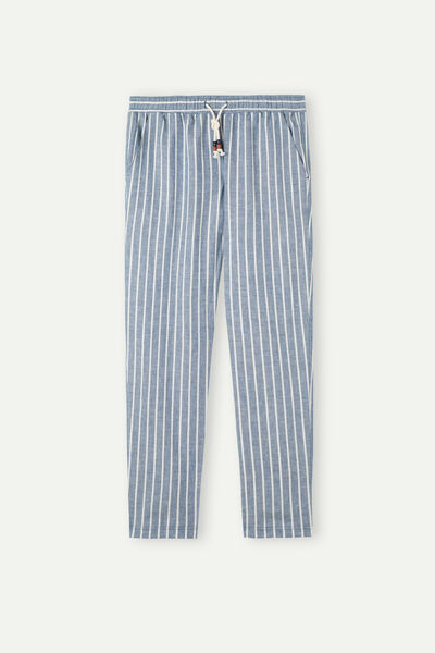Striped Linen and Cotton Trousers