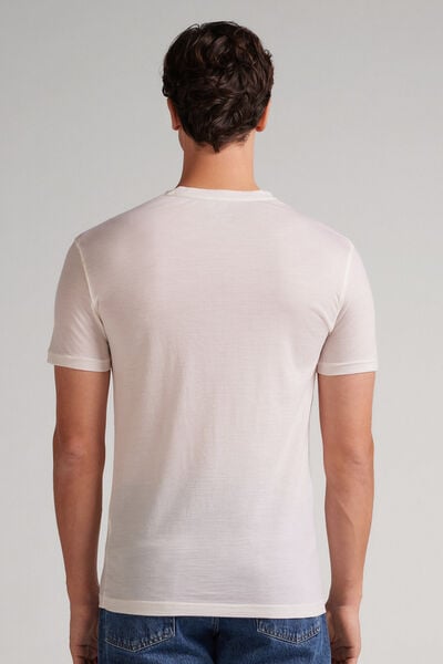 Short-Sleeve T-Shirt in Stretch Merino Wool