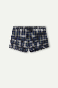 Tartan Patterned Cotton Jersey Relaxed Fit Boxers