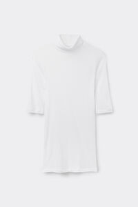 T-shirt manches longues cachemire léger côtelé