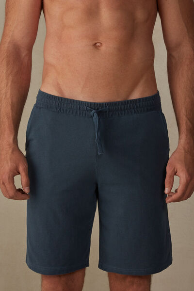 Pantaloni Scurți din Pique de Bumbac Prespălat
