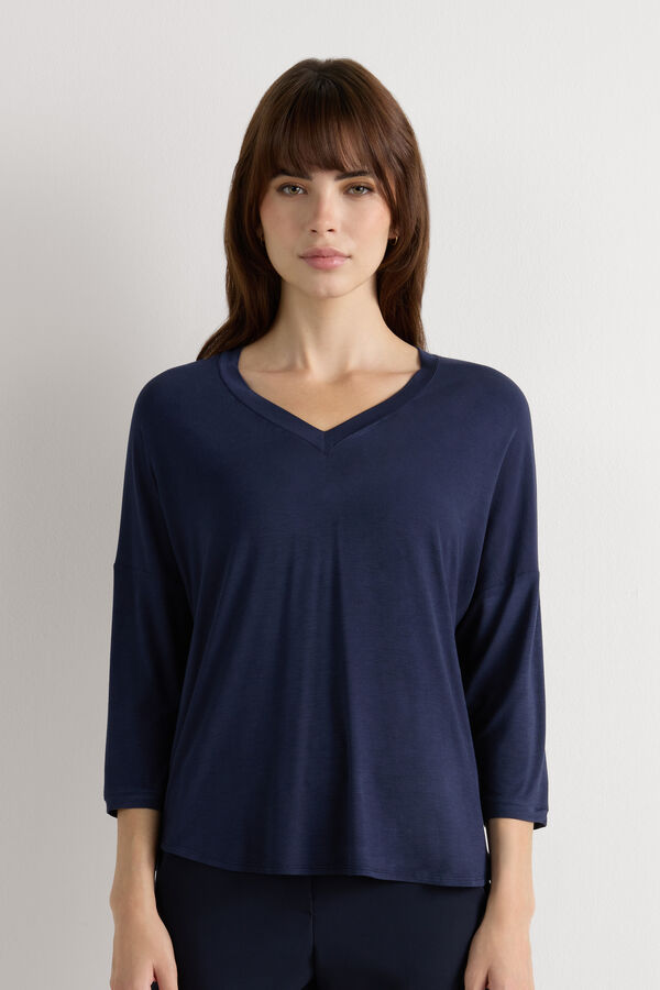 Shirt mit V-Ausschnitt aus Fresh Bamboo