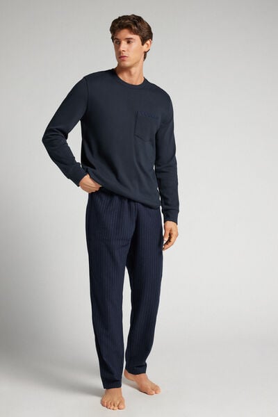 Long Pinstripe Cotton Pyjamas