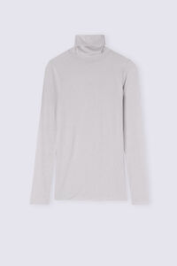 Maglia in Modal Ultralight con Cashmere Collo Alto