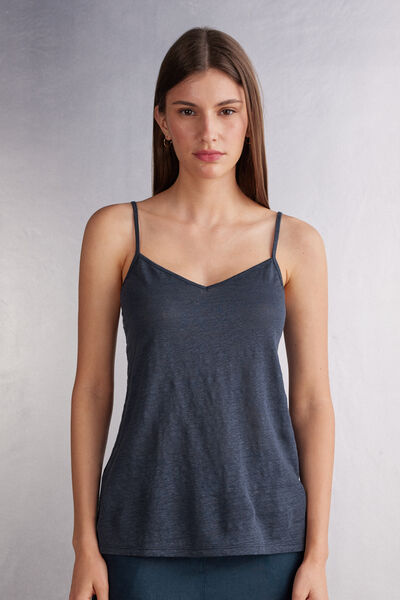 Linen V-Neck Top