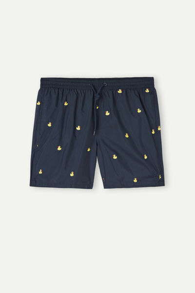 Duck-Embroidered Swim Shorts