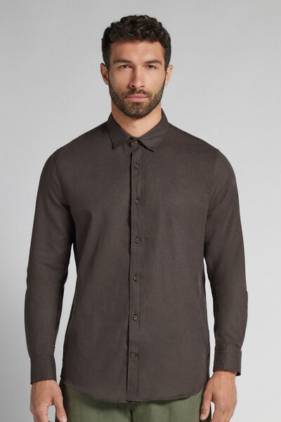 Chemise en lin et coton