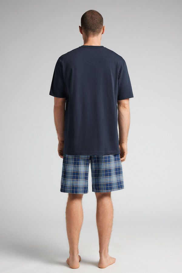 Check Print Cloth and Cotton Short Pajamas