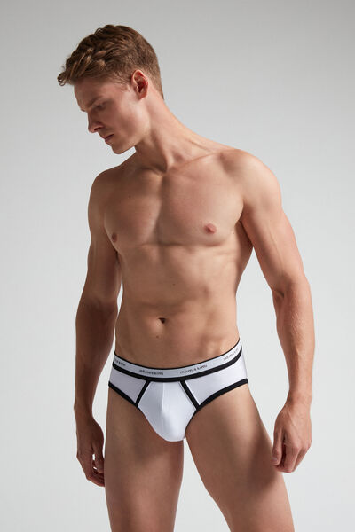 Stretch Supima® Cotton Brief with Logo Detail