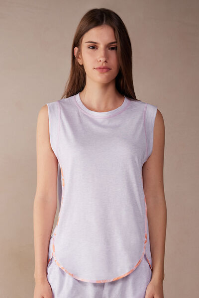 Iris and Apricot Ultrafresh Supima® Cotton Vest Top