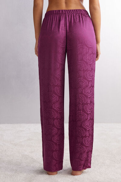 Velvet Paisley Satin Jacquard Pyjama Bottoms