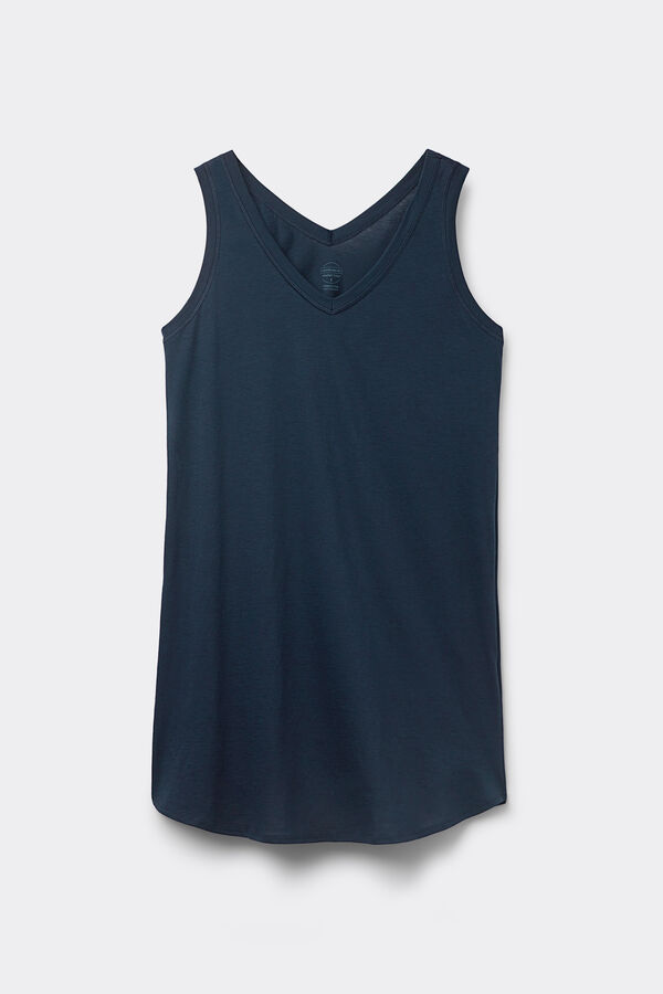 Camicia da Notte Spalla Larga in Cotone Ultrafresh