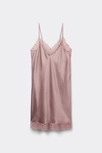 Silk Slip with Lace Insert Detail