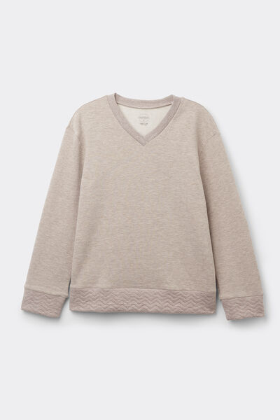 Лонгслив с V-образным Вырезом Soft Chevron