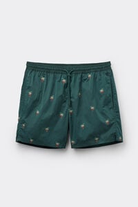 Short de bain avec broderie palmes