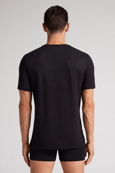 Short-Sleeve Modal-Cashmere Top