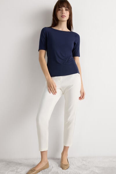 Boat-Neck Fresh Bamboo Top