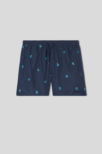 Boxer de bain avec broderie tortues