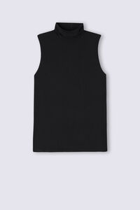 Sleeveless Turtleneck Micromodal Shirt