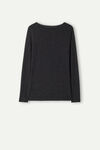 Ultralight Modal With Lamé Cashmere Boat-Neck Top