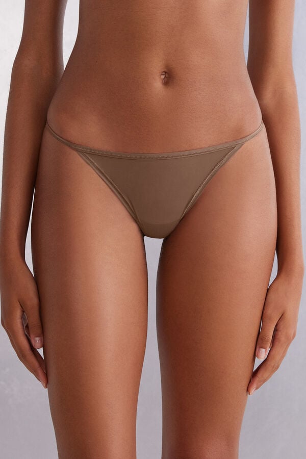 Ultralight Microfibre G-String med snören i sidan