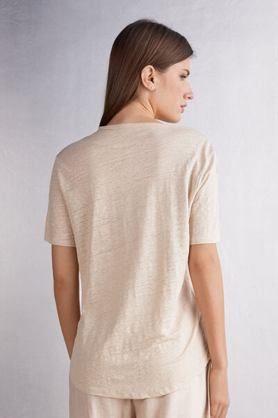 Short Sleeve Linen Top