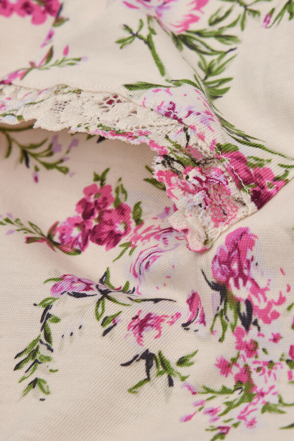 Superior Cotton Nightdress with Pretty Flowers Print