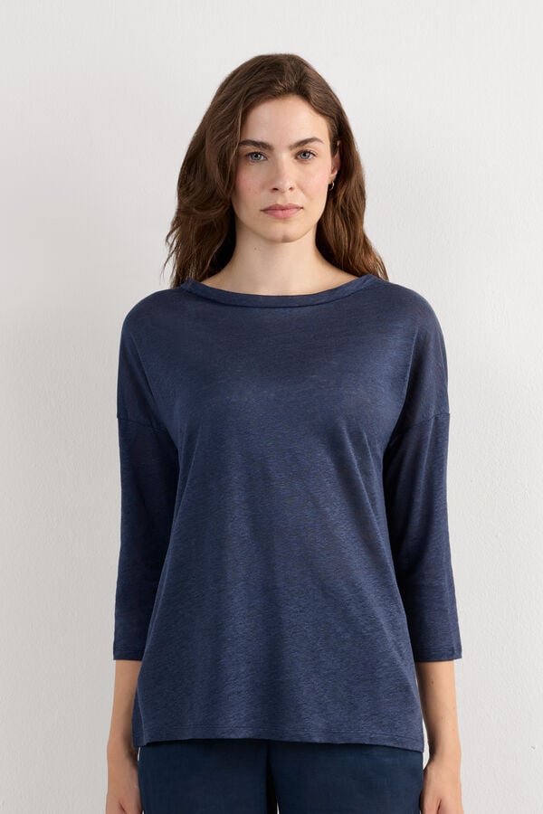 Maglia Scollo a Barchetta in Lino The Pure Linen