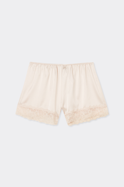 Silk Shorts with Lace