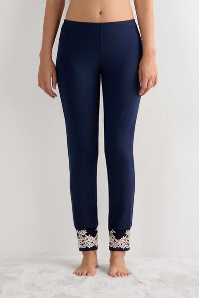 Pantalones largos de modal con puños de la colección Pretty Flowers