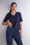 T-shirt manches courtes col en V en coton Supima® ultraléger
