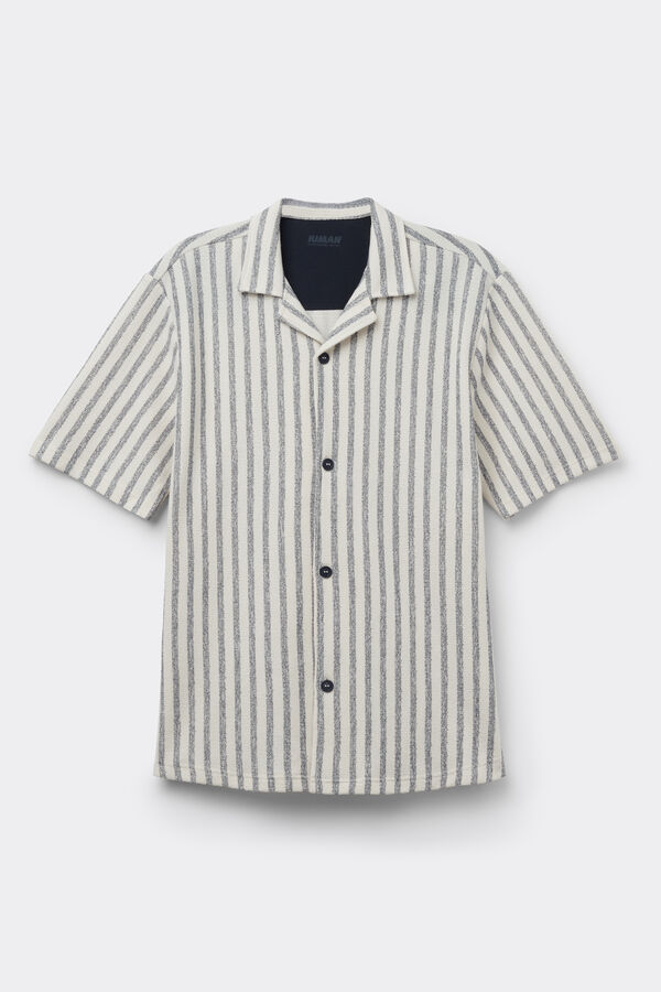 Kurz&auml;rmeliges Bowling-Shirt mit Streifen