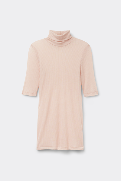 T-shirt manches longues cachemire léger côtelé