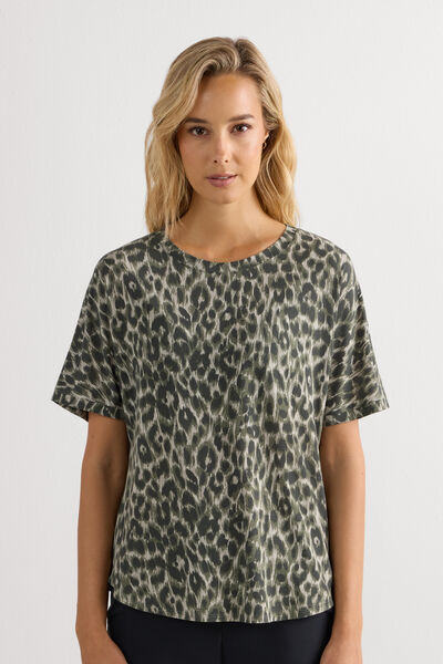 Kurzarmshirt aus Fresh Bamboo Safari Animalier