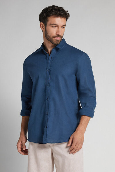Camicia in Lino e Cotone