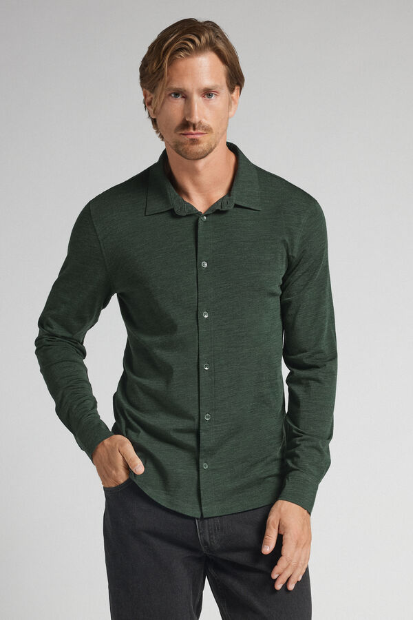 Long Sleeve Shirt in Merino Wool