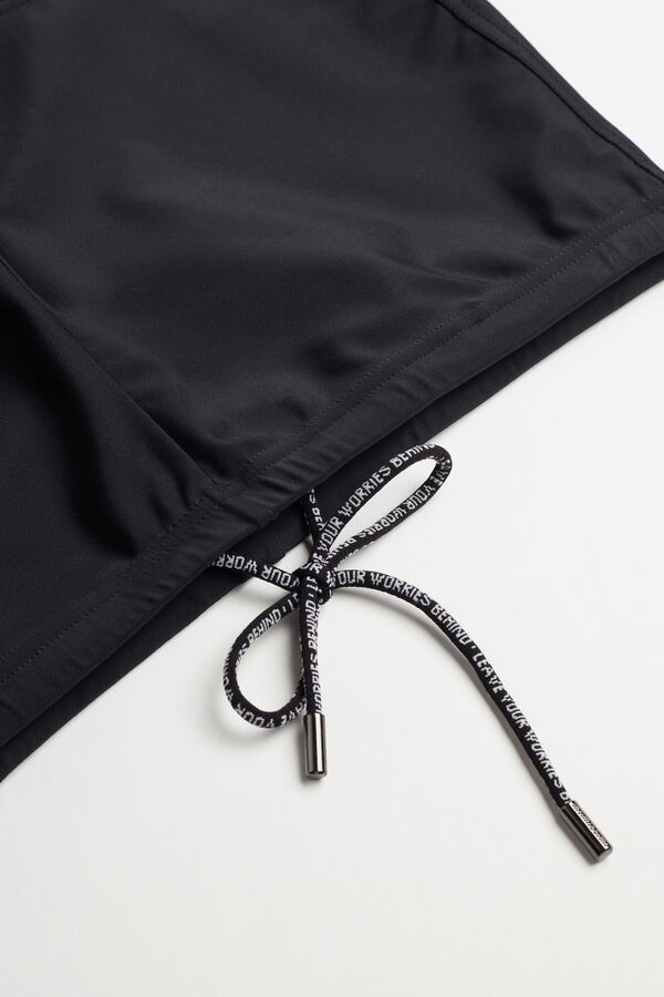 Plain Square-Cut Swim Trunks