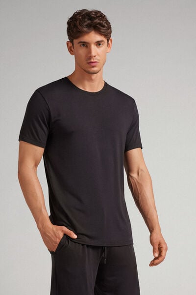 T-shirt en modal et soie