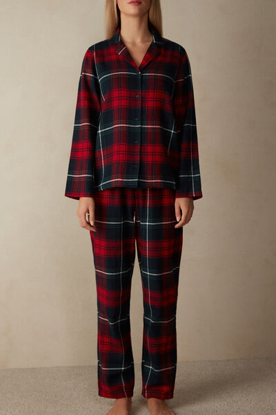 Tartan Love Brushed Plain-Weave Pyjamas