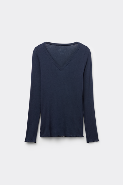 Ultralight Modal with Cashmere V-Neck Top