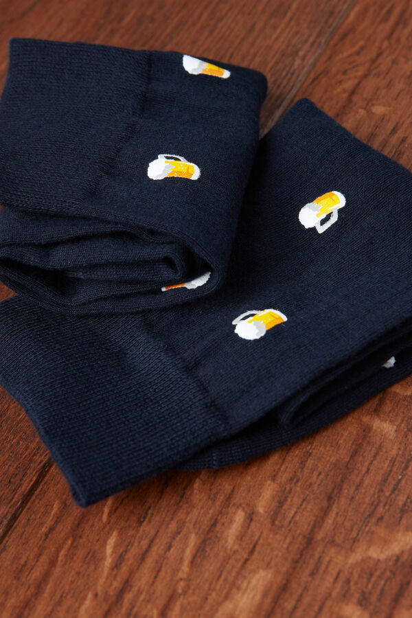 Short Patterned Soft Cotton Socks